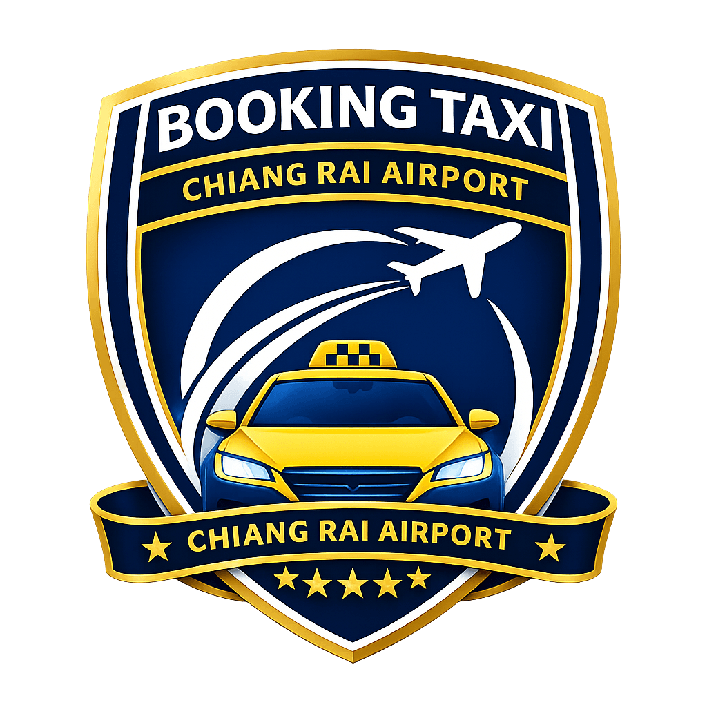 "โลโก้ทางการของ Booking Taxi Chiang Rai Airport บริการจองแท็กซี่รับส่งสนามบินแม่ฟ้าหลวงเชียงราย"